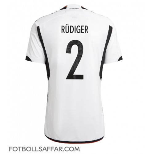 Tyskland Antonio Rudiger #2 Hemmatröja VM 2022 Kortärmad